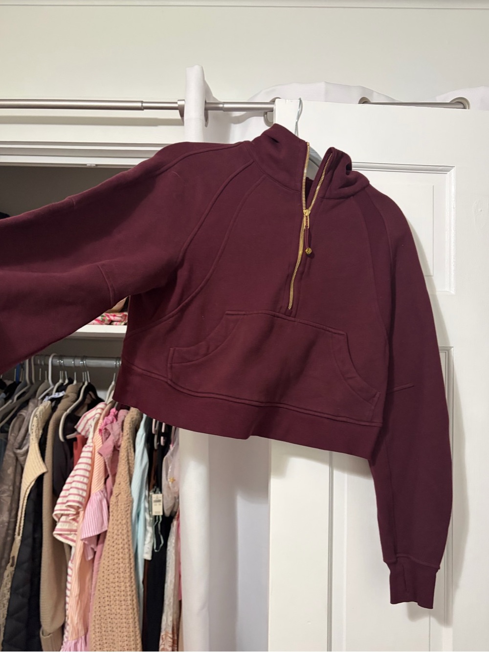 Lulu lemon half zip cropped scuba